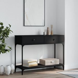 Furniture Limited - Table console noir 100x34,5x75 cm bois