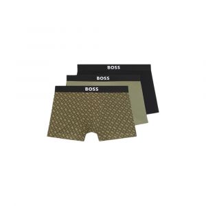 Boss Effect Boxer One Graphic vert kaki noir (3 unités) - M