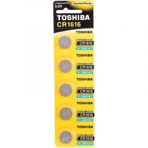 Toshiba Lot de 5 piles bouton CR1616 3 V pour appareils électroniques au lithium longue durée