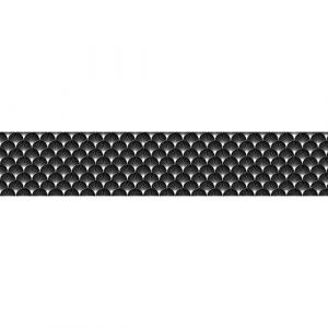 Plage Lot de 3 Stickers décoratifs Contremarche arborea, noir et blanc, 100 cm x 19.5