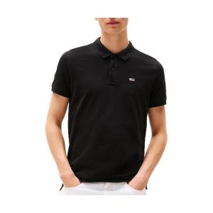 Tommy Jeans TJM Slim Placket Polo EXT S/S Polo Homme, Black (Black), M