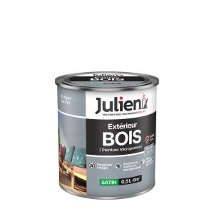 Julien Peinture Extérieure Bois Microporeux Satin - Gris Argent 0.5L