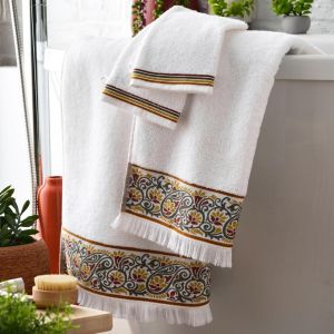 Gant de toilette 15x21 blanc en coton