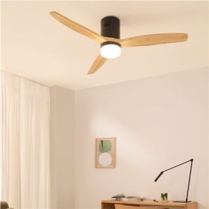 Ventilateur de plafond 40W silencieux 100% bois - WIND CALM NATURAL WOOD