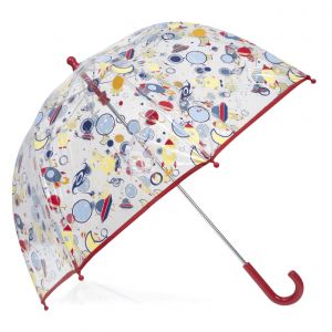 Isotoner Parapluie cloche transparent ouverture facile et sécurisante pvc/cosmonaute fille
