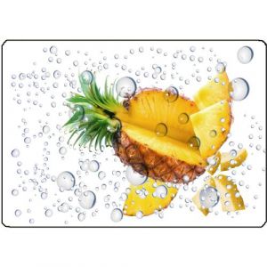 Surface de découpe Ananas en verre 28 5 x 20 cm