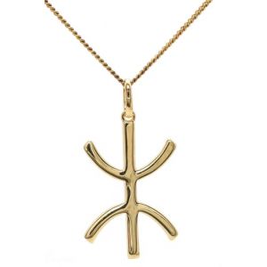 Collier pour femme en maille omega semi- rigide jonc tour de cou 42cm en plaqu&eacute; Or 750