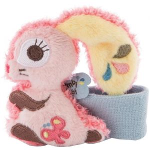 Nici Bracelet hochet Lapin Hopsali, 46589, Rose Bonbon