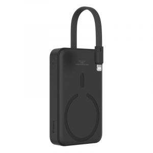 Baseus Mini Powerbank MagSafe 10000mAh 20W avec câble Lightning pour iPhone 0,3m noir