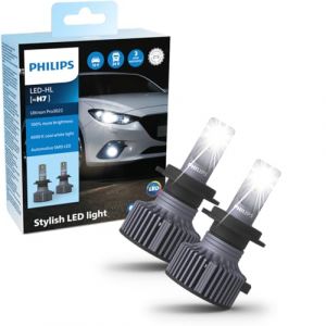 Philips Ultinon Pro3022 LED ampoule de phare automobile (H7), +100%, lumière blanche et froide à 6.000K, set de 2