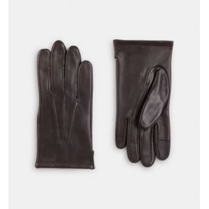 Galeries Lafayette Gants tactiles Saenor touch cuir Marron