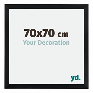 Your Decoration - 70x70 cm - Cadres Photo en mdf Avec Verre acrylique - Anti-Reflet - Excellente Qualité - Noir - Cadre Decoration Murale - Catania.