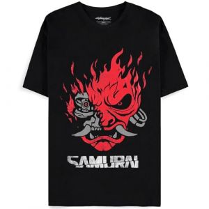 T-Shirt Manches courtes Gaming de Cyberpunk - Samurai - Bandmerch - S &agrave; XXL - pour Homme - noir