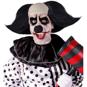 Ruedelafete Calotte clown sinistre avec cheveux noirs