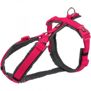 Trixie Premium harnais trekking taille ML D62-74cm H25mm fushia gris graphite