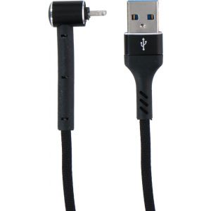 Grundig C&acirc;ble USB - USB-A vers Lightning - Compatible avec iPhone et iPad - 3-en-1 : Chargement, Synchronisation et Support de t&eacute;l&eacute;phone - 1 M&egrave;tre - Noir