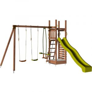 Image de Soulet Aire de jeux pour enfant avec portique et mur d'escalade - HAPPY Swing & Climbing 150 sans optionEn Bois -Pour Particulier