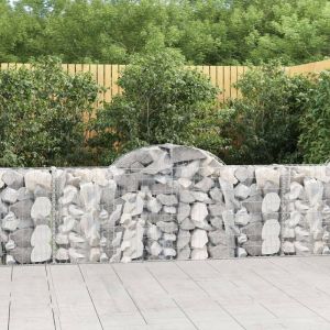 Vidaxl Panier de gabions arqué 200x30x80/100 cm Fer galvanisé n/a