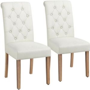 Lot de 2 Chaises de Salle à Manger pour Bureau Cuisine Bar Réunion Hôtel
