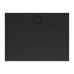 Swiss Aqua Technologies Vision Receveur de douche 120x80cm + Siphon Eslim90. Marbre coulé, noir (SATSVVI12080C-S)