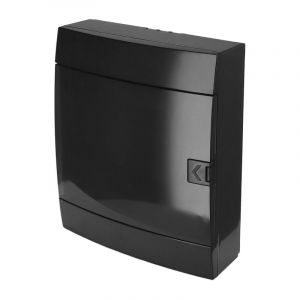 Horoz Electric Tableau électrique saillie 24 modules (2x12) IP40 noir porte fumée HOROZ