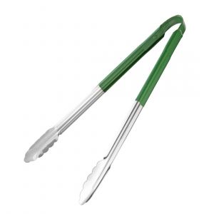 Image de Hygiplas Pince de service code couleur 405mm verte