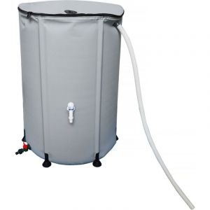Habitat et Jardin R&eacute;cup&eacute;rateur d'eau souple en PVC 250 L - Gris