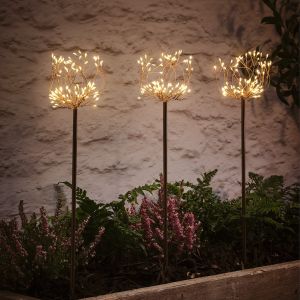 Image de Lights4Fun Lot de 3 Balises Fleurs Micro LED