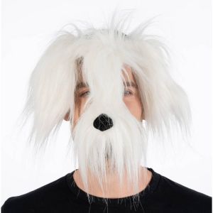 Ruedelafete Masque poilu Chien, Blanc