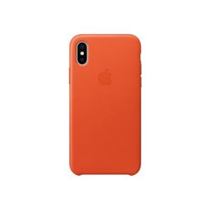 Apple IPhone X Leather Case Bright Orange