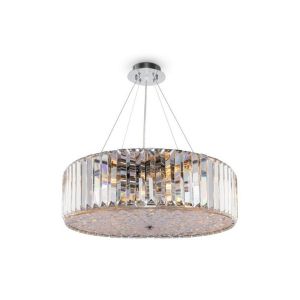 Boutica-design Suspensions Recinto Chrome Transparent 8xE27 60W