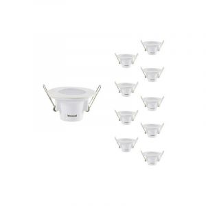 Image de Silamp Spot LED Etanche 5W Rond Encastrable BLANC IP65 (Pack de 10) - Blanc Neutre 4000K - 5500K Blanc Neutre 4000K - 5500K