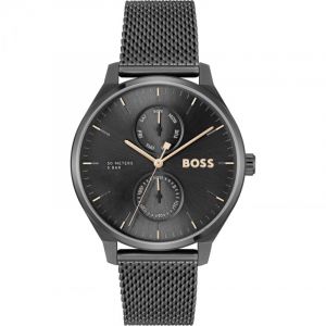 Hugo Boss Boss Montre-Bracelet En Maille Tyler, Gris