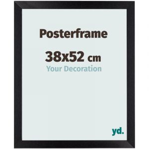 Your Decoration - Cadre photo 38x52 cm - Cadre d'affiche en bois avec verre acrylique - antireflet - excellente qualit&eacute; -Noir Mat. - Noir Mat