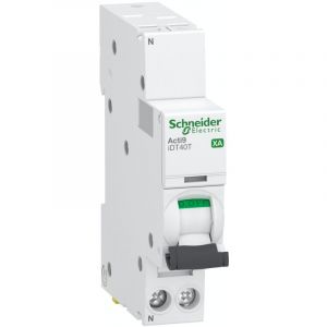 Schneider Electric Acti9 iDT40 XA - disjoncteur modulaire - bornes auto - 1P+N - 16A - C - 6 kA