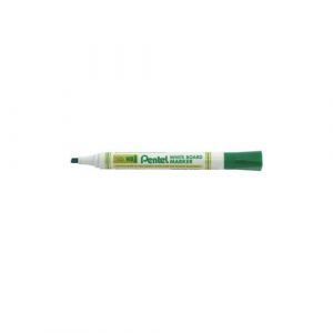 Pentel MW86-D Lot de 12 Marqueurs effa&ccedil;ables pour tableau Blanc pointe biseaut&eacute;e moyenne encre Verte