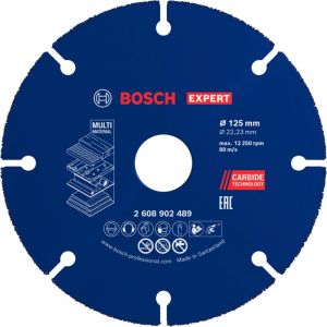 Bosch 1x Disque à tronçonner EXPERT Carbide Multi Wheel (pour Bois dur, Bois clouté, Ø 125 mm, Professional Accessoire Petite meuleuse angulaire)