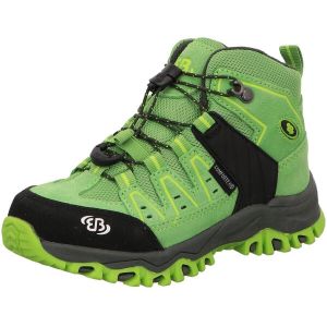 Image de Brütting Mont Pinos High Kids Bottes de Trekking Unisexes pour Enfant, Vert, Noir, Citron, 36 EU