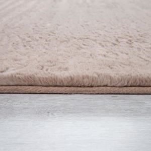 Paco Home - Tapis Poils Longs Salon Fausse Fourrure Imitation Fourrure De Lapin Très Douce Beige 160x230 cm
