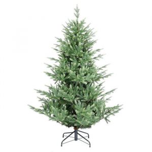 Salcar Sapin de No&euml;l Artificiel de qualit&eacute; sup&eacute;rieure - 90% poly&eacute;thyl&egrave;ne moul&eacute; par Injection - R&eacute;aliste - avec Gants et Support en m&eacute;tal, 180 cm
