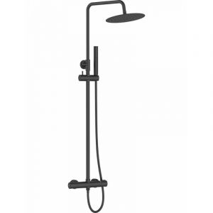 Image de Colonne de douche thermostatique couleur noire Pretto Laveo