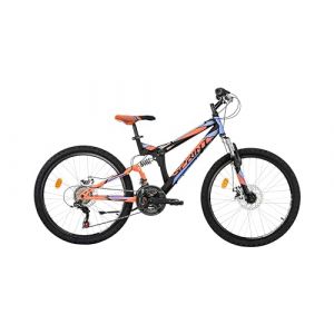 Image de SPRINT Element VTT 24 ", &agrave; suspension compl&egrave;te, pour enfant gar&ccedil;on et fille, double frein &agrave; disque, 18 vitesses