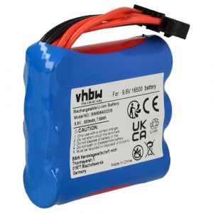 Vhbw Batterie pour modéle rc par ex. voiture de course avion (800mAh, 9,6V, Li-ion, 54 x 48 x 16,5 mm, SM-6P)