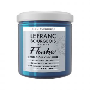 Lefranc & bourgeois Peinture Flashe vinylique - Bleu turquoise n°050 - 125 ml -