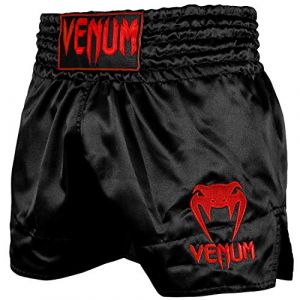 Venum Classic Short de Muay Thai Mixte Adulte, Noir/Rouge, FR : L