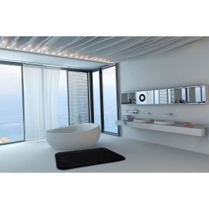 Grund Melange Tapis de Bain, Polyacrylique Ultrasoft, Granit, 70x120 cm