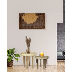 Uniqka - Léothéo - Lot de 2 tables basse en teck massif