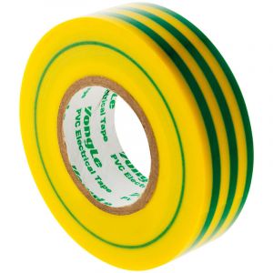 Zenitech Rouleau adhésif 19mm x 20m Vert/Jaune