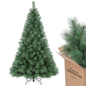 Salcar Sapin de Noël Artificiel 210 cm – Aiguilles en pvc, Sapin Artificiel, Pin, Apparence Naturelle