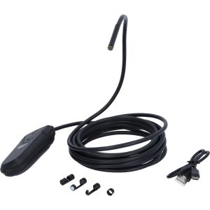KS Tools Juego de videoscopio wifi con sonda de cámara frontal HD a 0° de Ø 5,5 mm, 5 pzs